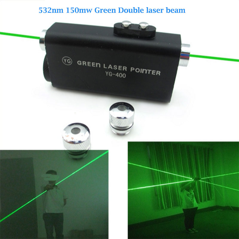 緑色 532nm 150mw ダブル手持ちのレーザー剣 レーザーダンスの小道具