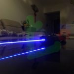 3W 青色レーザーポインタービデオ操作とデモ