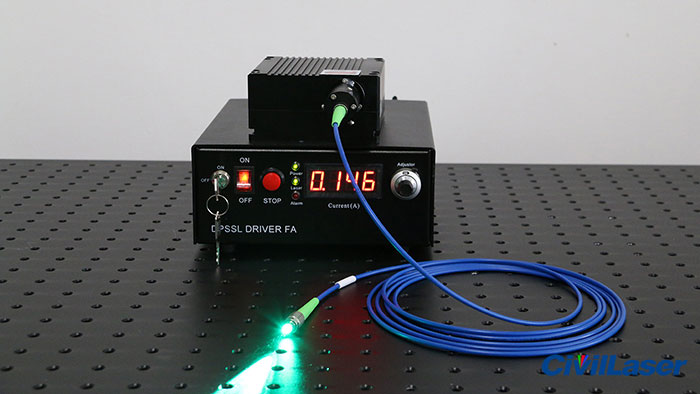 505nm 200mW ファイバ結合レーザ光源