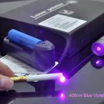 高出力 300mW~400mW 405nm 青紫色レーザーポインター   焦点調節可能