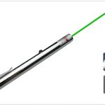 50mw  グリーン レーザーポインター 銀色 ペン型